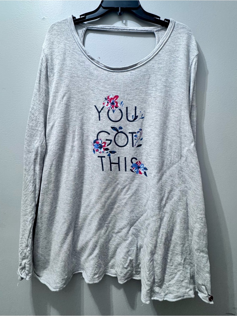 LIVI Casual Grey Women's Long Sleeve sweatshirt - "You Got This", size 18/20